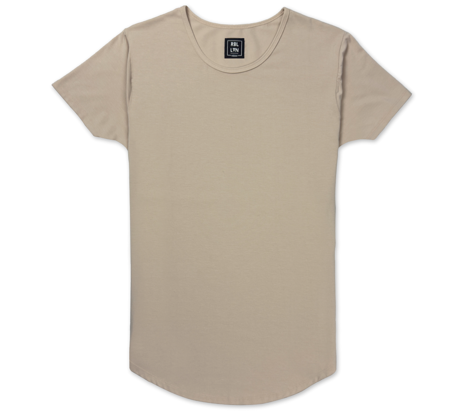 short sleeve drop cut tshirt sand beige
