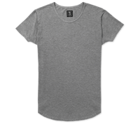 short sleeve drop cut tshirt stone grey