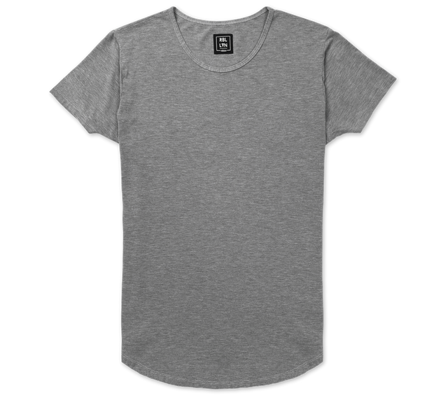 short sleeve drop cut tshirt stone grey