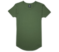 short sleeve drop cut tshirt dark moss green