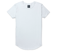 short sleeve drop cut tshirt polar white