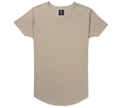 short sleeve drop cut tshirt sand beige