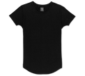 short sleeve drop cut tshirt onyx black