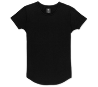 short sleeve drop cut tshirt onyx black