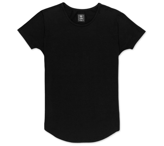short sleeve drop cut tshirt onyx black